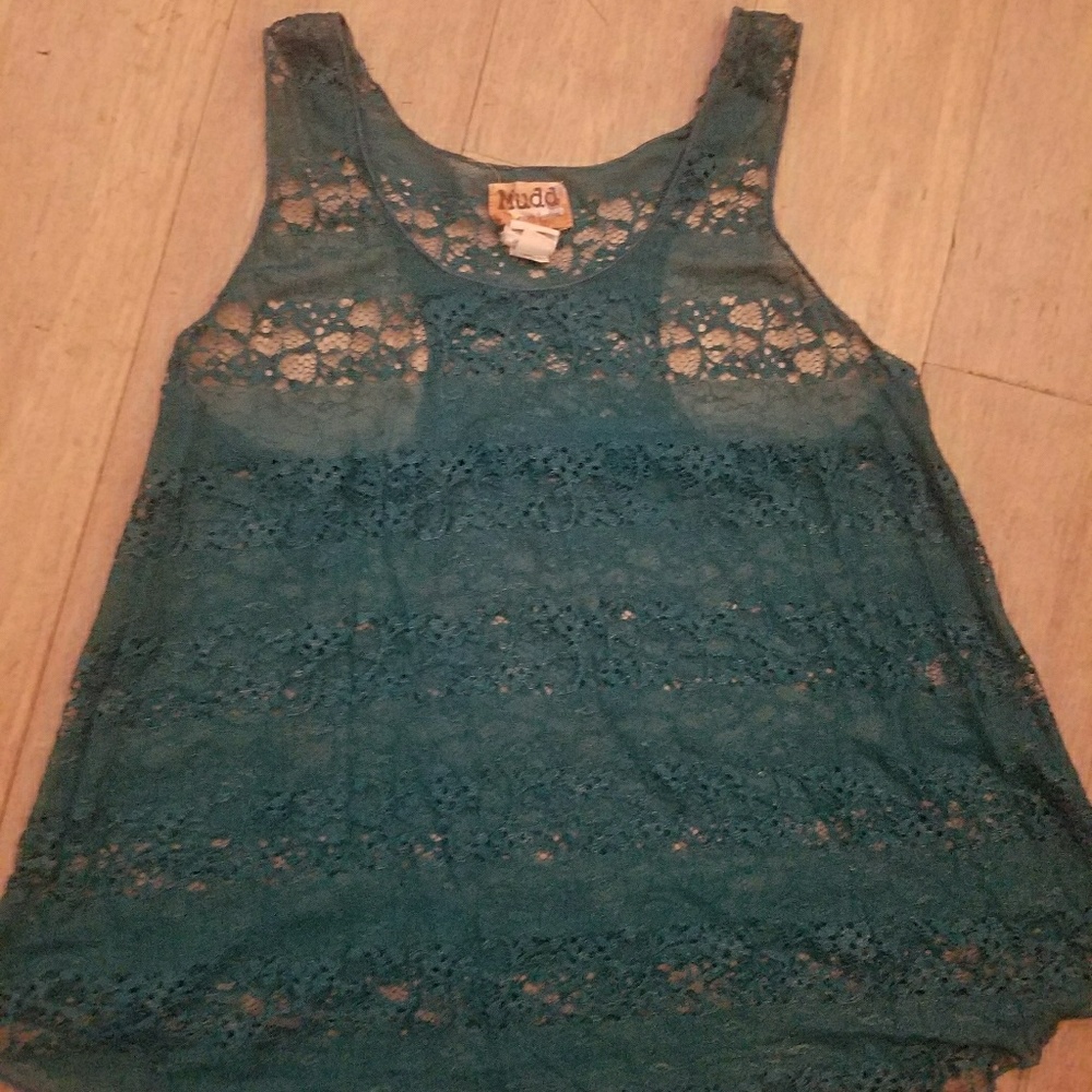 T-back lace tank
